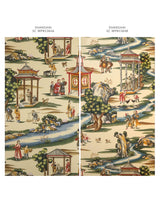 Scalamandre SC 0002WP81584B MULTI ON TEA STAIN - B SHANGHAI WALLPAPER - Eade's Wallpaper