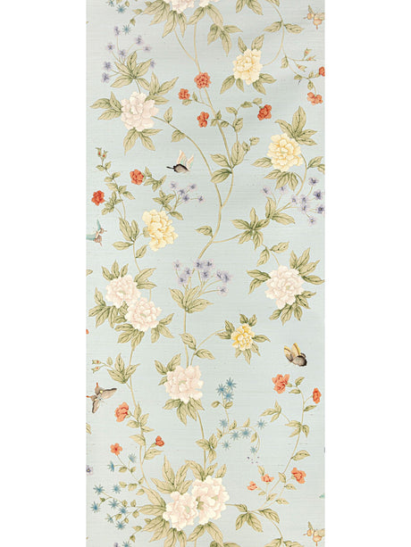 Scalamandre SC 0002WP88382 SKY LUOYANG GARDEN SISAL WALLPAPER - Eade's Wallpaper