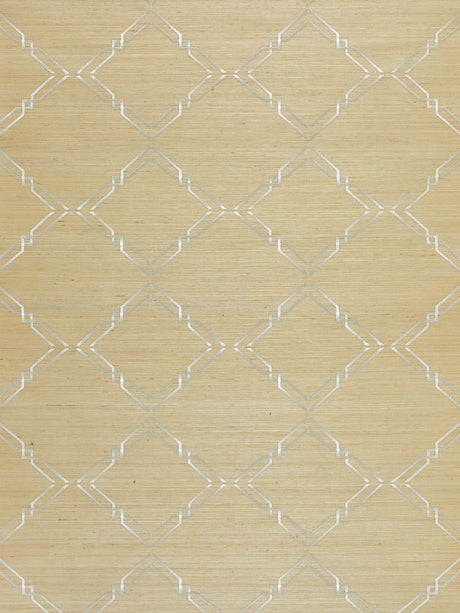 Scalamandre SC 0002WP88383 PAPYRUS MONROE EMBROIDERED GRASSCLOTH WALLPAPER - Eade's Wallpaper