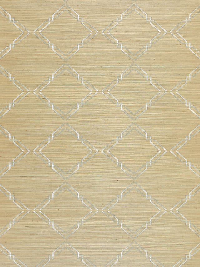 Scalamandre SC 0002WP88383 PAPYRUS MONROE EMBROIDERED GRASSCLOTH WALLPAPER - Eade's Wallpaper
