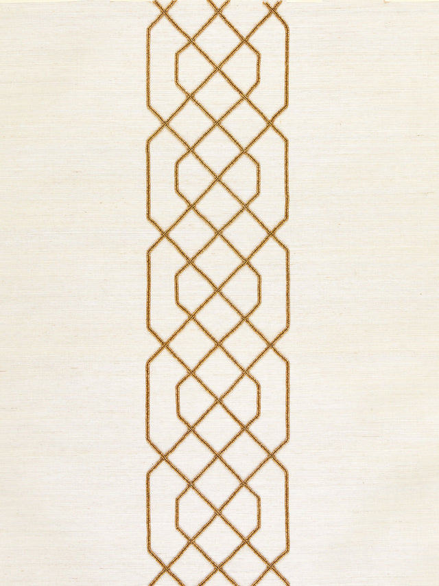 Scalamandre SC 0002WP88385 BURNISHED GOLD ADELAIDE BEADED SISAL WALLPAPER - Eade's Wallpaper