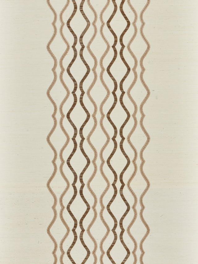 Scalamandre SC 0002WP88447 SHELL VALENTINA EMBELLISHED SISAL WALLPAPER - Eade's Wallpaper