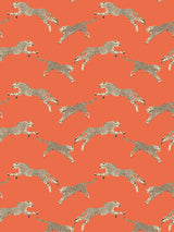 Scalamandre SC 0002WP88449 CLEMENTINE LEAPING CHEETAH WALLPAPER - Eade's Wallpaper