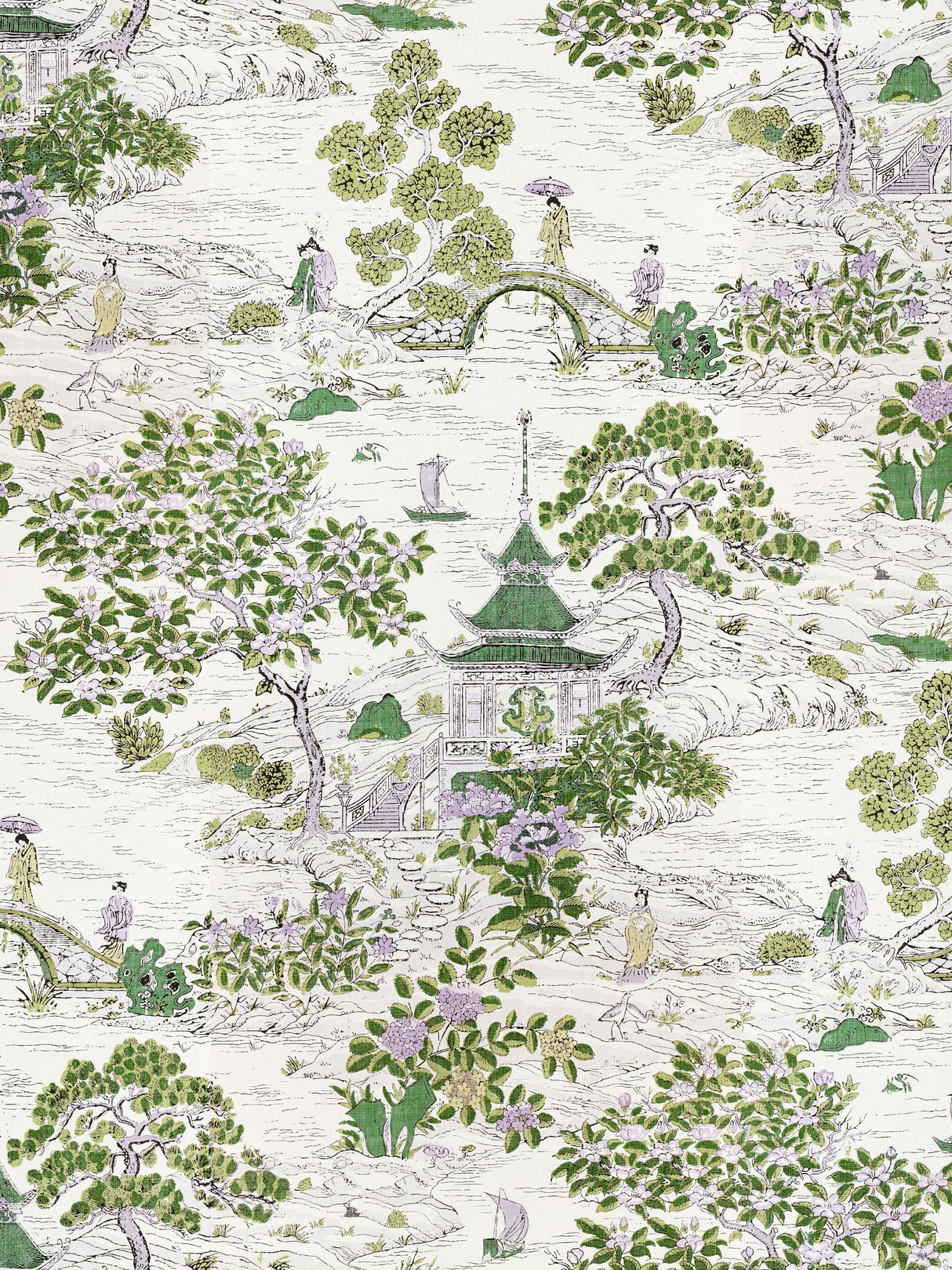 Scalamandre SC 0002WP88554 LAVENDER AND CITRON SATOMI - WALLPAPER - Eade's Wallpaper