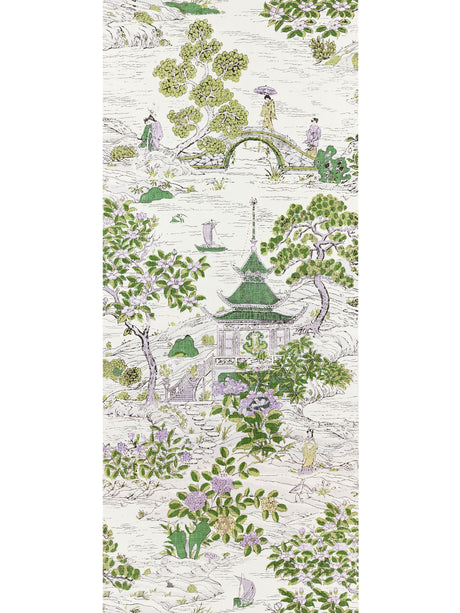 Scalamandre SC 0002WP88554 LAVENDER AND CITRON SATOMI - WALLPAPER - Eade's Wallpaper