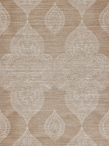 Scalamandre SC 0002WP88555 NUTMEG TAJ EMBROIDERED SISAL WALLPAPER - Eade's Wallpaper