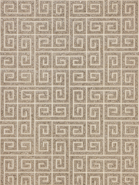 Scalamandre SC 0002WP88557 TIGER EYE FRET MOSAIC GRASSCLOTH WALLPAPER - Eade's Wallpaper