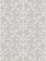 Scalamandre SC 0002WP88558 STEEL SAXONY SCROLL WALLPAPER - Eade's Wallpaper