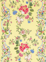 Scalamandre SC 0002WP88566 BUTTER BLUE CAMELLIA TRELLIS WALLPAPER - Eade's Wallpaper