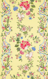 Scalamandre SC 0002WP88566 BUTTER BLUE CAMELLIA TRELLIS WALLPAPER - Eade's Wallpaper