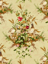 Scalamandre SC 000316310 MULTI ON WILLOW EDWIN'S COVEY LINEN PRINT Fabric - Eade's Wallpaper