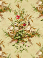 Scalamandre SC 000316310 MULTI ON WILLOW EDWIN'S COVEY LINEN PRINT Fabric - Eade's Wallpaper