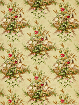 Scalamandre SC 000316310 MULTI ON WILLOW EDWIN'S COVEY LINEN PRINT Fabric - Eade's Wallpaper