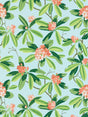 Scalamandre SC 000316454M CORAL ON AQUA RHODODENDRON - OUTDOOR Fabric - Eade's Wallpaper
