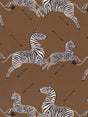 Scalamandre SC 000316496M SAFARI BROWN ZEBRAS - FABRIC Fabric - Eade's Wallpaper