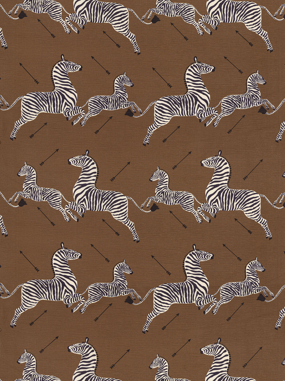 Scalamandre SC 000316496M SAFARI BROWN ZEBRAS - FABRIC Fabric - Eade's Wallpaper