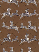 Scalamandre SC 000316496M SAFARI BROWN ZEBRAS - FABRIC Fabric - Eade's Wallpaper