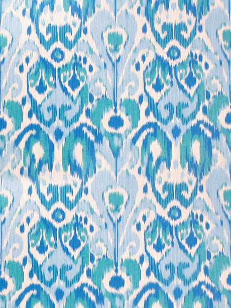 Scalamandre SC 000316527 BLUES ON CREAM GREYSTONE Fabric - Eade's Wallpaper