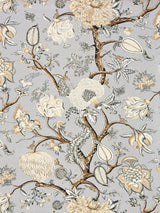 Scalamandre SC 000316556 MINERAL PONDICHERRY LINEN PRINT Fabric - Eade's Wallpaper