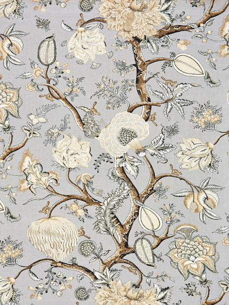 Scalamandre SC 000316556 MINERAL PONDICHERRY LINEN PRINT Fabric - Eade's Wallpaper