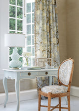 Scalamandre SC 000316556 MINERAL PONDICHERRY LINEN PRINT Fabric - Eade's Wallpaper