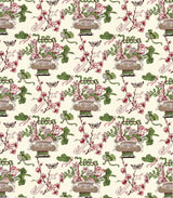 Scalamandre SC 000316591 MULBERRY SHANGHAI BLOSSOMS Fabric - Eade's Wallpaper