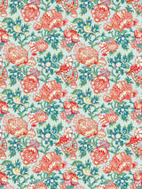 Scalamandre SC 000316593 AQUAMARINE CANTERBURY LINEN PRINT Fabric - Eade's Wallpaper