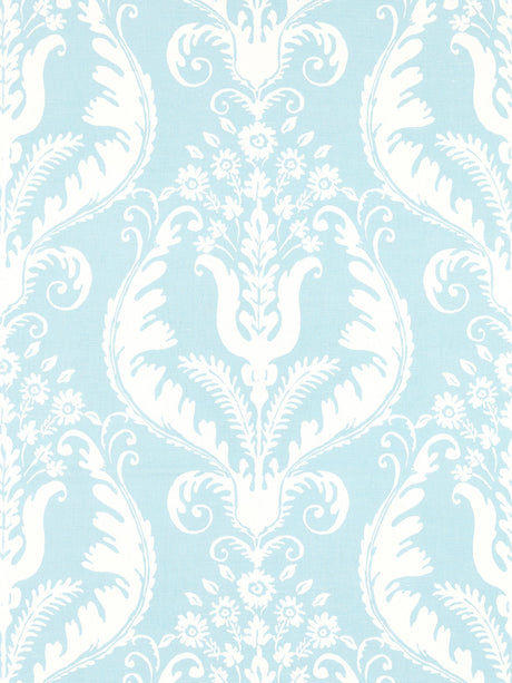 Scalamandre SC 000316597 SKY PRIMAVERA LINEN PRINT Fabric - Eade's Wallpaper