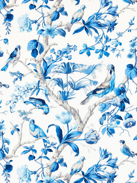 Scalamandre SC 000316600 PORCELAIN BELIZE PRINT Fabric - Eade's Wallpaper