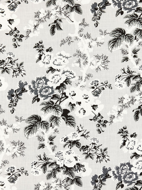 Scalamandre SC 000316602 FRENCH GREY ASCOT LINEN PRINT Fabric - Eade's Wallpaper