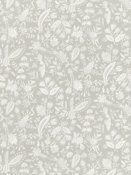 Scalamandre SC 000316605 FRENCH GREY TULIA LINEN PRINT Fabric - Eade's Wallpaper