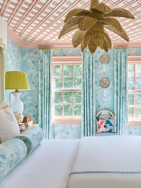 Scalamandre SC 000316608 CIEL JARDIN DE CHINE PRINT Fabric - Eade's Wallpaper