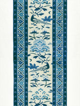 Scalamandre SC 000316613 PORCELAIN ROYAL PEONY LINEN PRINT Fabric - Eade's Wallpaper