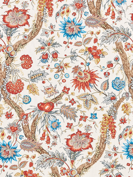 Scalamandre SC 000316647 AUTUMN MULTI FLEURS TROPICALES Fabric - Eade's Wallpaper