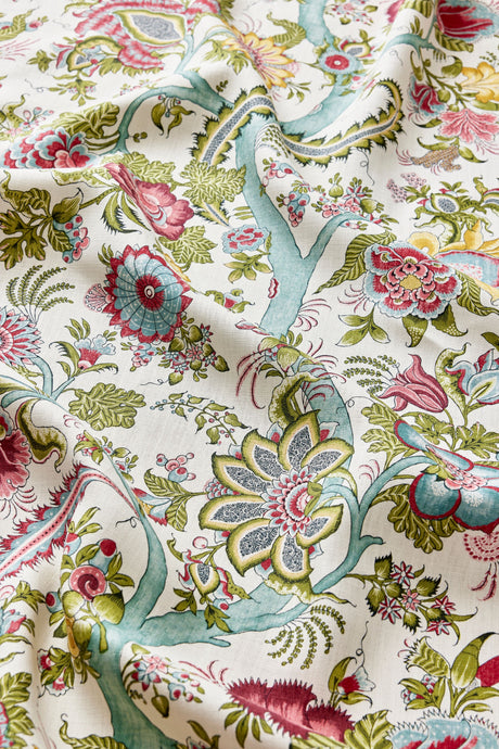 Scalamandre SC 000316649 FLOWER GARDEN METROPOLITAN PALAMPORE PRINT Fabric - Eade's Wallpaper