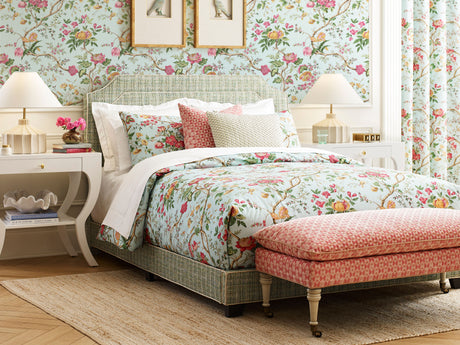 Scalamandre SC 000316651 SPRING SKY PERSEPHONE PRINT Fabric - Eade's Wallpaper