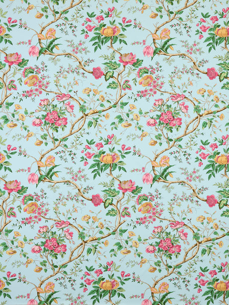 Scalamandre SC 000316651 SPRING SKY PERSEPHONE PRINT Fabric - Eade's Wallpaper