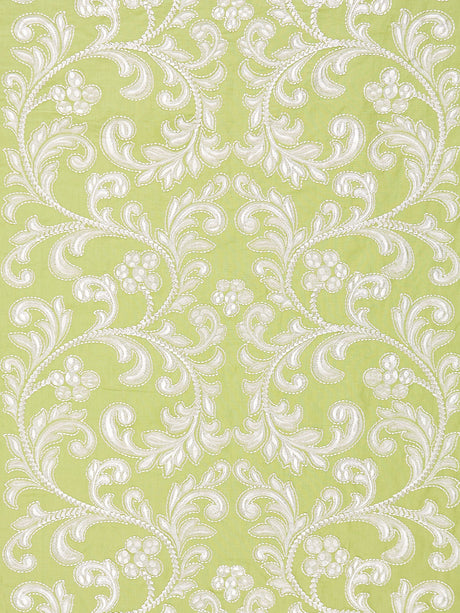 Scalamandre SC 000327029 PEAR CHIARA EMBROIDERY Fabric - Eade's Wallpaper