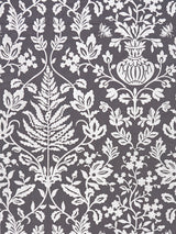 Scalamandre SC 000327032 CHARCOAL SHALIMAR EMBROIDERY Fabric - Eade's Wallpaper