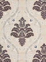 Scalamandre SC 000327033 GRAPHITE ISABELLA EMBROIDERY Fabric - Eade's Wallpaper