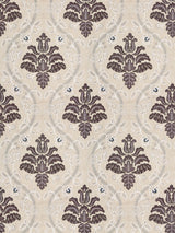 Scalamandre SC 000327033 GRAPHITE ISABELLA EMBROIDERY Fabric - Eade's Wallpaper