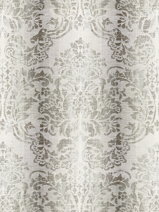 Scalamandre SC 000327093 ZINC SORRENTO LINEN DAMASK Fabric - Eade's Wallpaper
