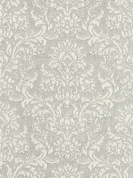 Scalamandre SC 000327094 PEARL GREY SAN LUCA DAMASK Fabric - Eade's Wallpaper