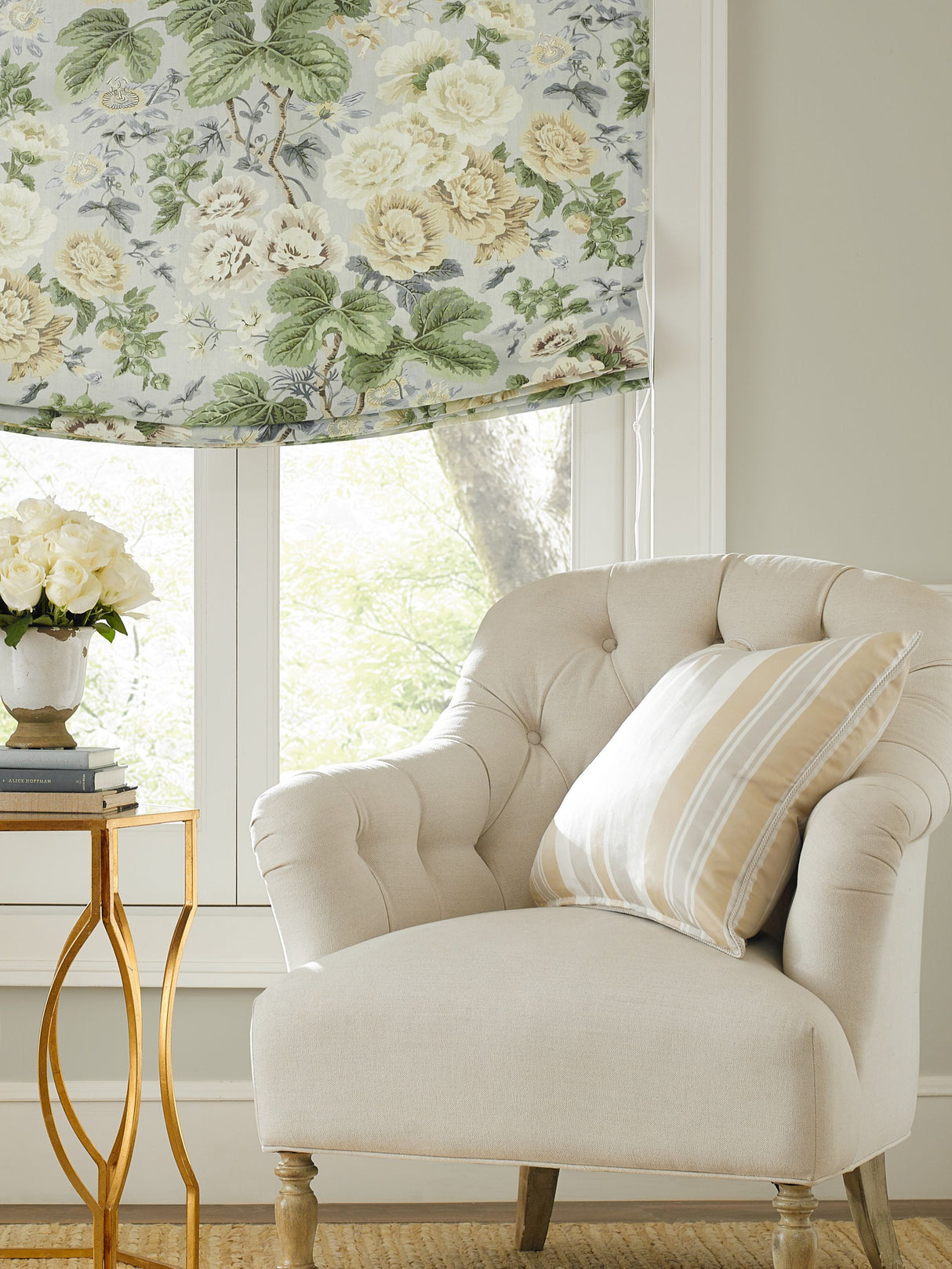 Scalamandre SC 000327112 PEBBLE MAYFAIR COTTON STRIPE Fabric - Eade's Wallpaper