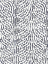 Scalamandre SC 000327125 NAVY WILLOW VINE EMBROIDERY Fabric - Eade's Wallpaper