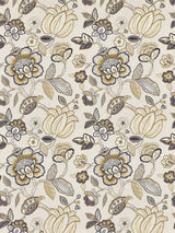 Scalamandre SC 000327126 FLAX COROMANDEL EMBROIDERY Fabric - Eade's Wallpaper