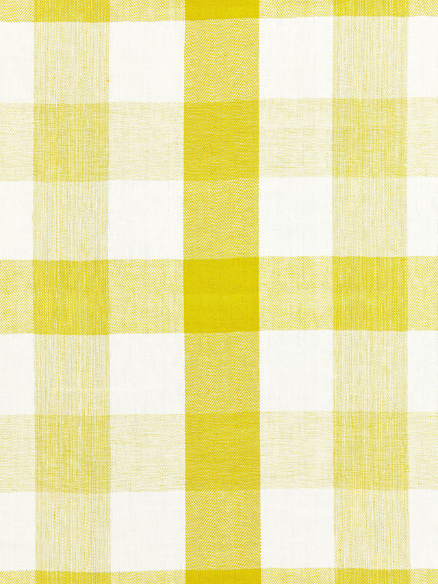 Scalamandre SC 000327135 CITRON WESTPORT LINEN PLAID Fabric - Eade's Wallpaper
