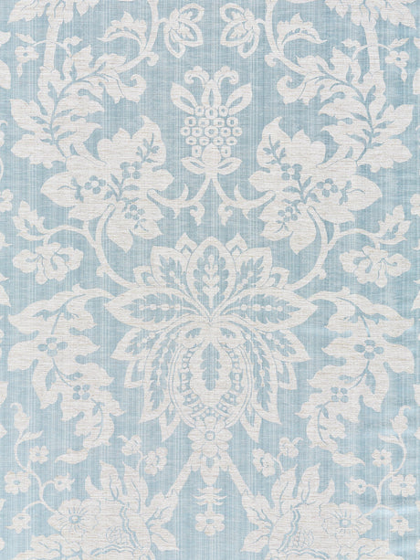 Scalamandre SC 000327136 BLUESTONE METALLINE DAMASK Fabric - Eade's Wallpaper