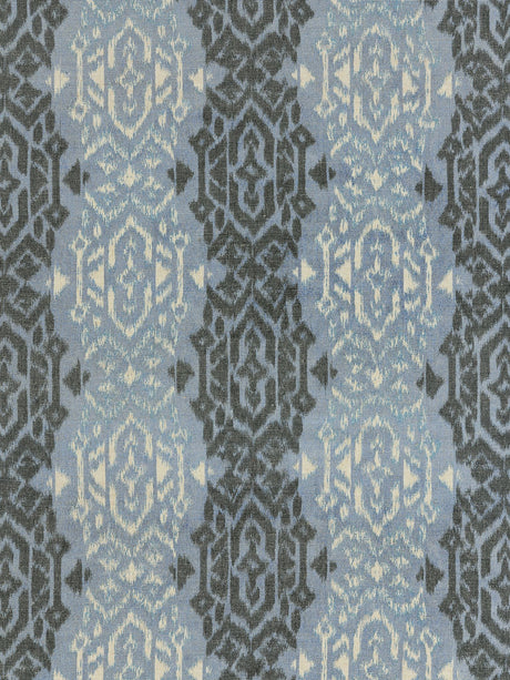 Scalamandre SC 000327167 INDIGO SUMATRA IKAT WEAVE Fabric - Eade's Wallpaper