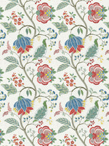 Scalamandre SC 000327175 BLOOM PALAMPORE EMBROIDERY Fabric - Eade's Wallpaper